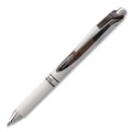 Pens | Pentel BLN75PW-A EnerGel RTX Fine 0.5 millimeter Retractable Gel Pen - Black Ink/White/Smoke Barrel image number 1