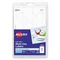 Labels | Avery 05410 1 in. Diameter Removable Multi-Use Labels for Inkjet/Laser Printers - White (12/Sheet, 50 Sheets/Pack) image number 0