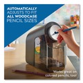 Pencil Sharpeners | X-ACTO 1675X Model 1675 TeacherPro Classroom AC-Powered 4 in. x 7.5 in. x 8 in. Electric Pencil Sharpener - Black/Silver/Smoke image number 7