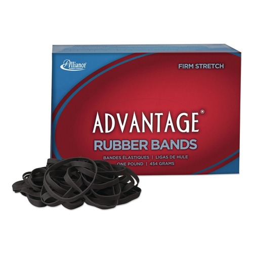 Rubber Bands | Alliance 57645 Advantage 0.04 in. Gauge Classic Rubber Bands - Black/Size 64 (1/Box) image number 0