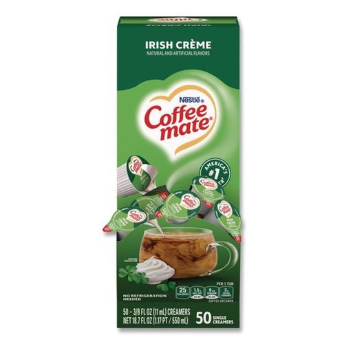 Condiments | Coffee-Mate 11002803 0.38 oz Mini Cups Liquid Coffee Creamer - Irish Cream (50/Box) image number 0