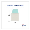 Dividers & Tabs | Avery 74761 Ultra Tabs 1 in. x 1.5 in. 1/5-Cut Repositionable Mini Tabs - Assorted Pastel (40/Pack) image number 6