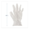 Disposable Gloves | Boardwalk BWK361LCT 3.6 mil Thick 9.5 in. Long Powder-Free Exam Vinyl Gloves - Large, Clear (100/Box, 10 Boxes/Carton) image number 4