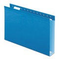 File Folders | Pendaflex 04153X2 BLU 1/5-Cut Tabs 2 in. Capacity Legal Size Extra Capacity Reinforced Hanging File Folders with Box Bottom - Blue (25/Box) image number 0