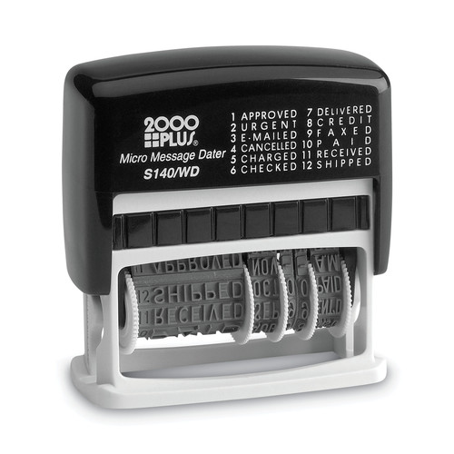 Stamps & Stamp Supplies | COSCO 2000PLUS 011090 Self-Inking Micro Message Dater image number 0