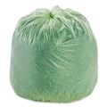 Trash Bags | Stout by Envision E2430E85 13 Gallon 0.85 mil 24 in. x 30 in. EcoSafe-6400 Bags - Green (45/Box) image number 0