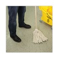 Mops | Boardwalk BWK116C 16 oz. Cotton Head Deck Mop with 48 in. Oak Wood Handle - White (6/Carton) image number 4