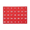 Office Presentation Supplies | MasterVision FM1209 1 in. x 1 in. Calendar Dates Interchangeable Magnetic Board Accessories - Red/White (35/Pack) image number 0