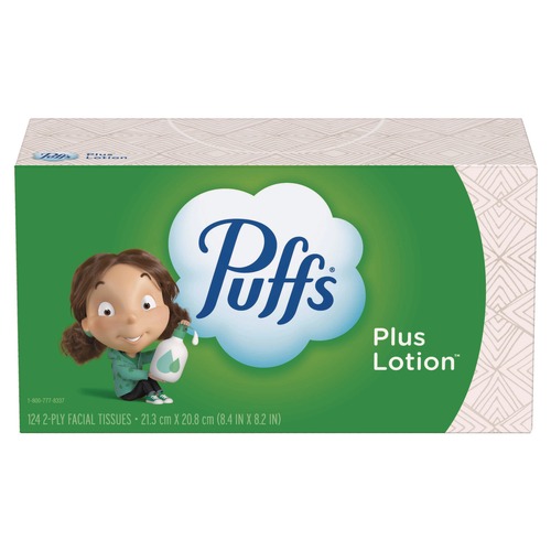 Paper Towels and Napkins | Puffs 80337535 2-Ply Plus Lotion Facial Tissue - White (24 Boxes/Carton) image number 0