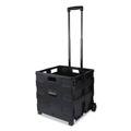 Back to School Sale | Universal UNV14110 18-1/4 in. x 15 in. x 18-1/4 in. to 39-3/8 in. Collapsible Mobile Storage Crate - Black image number 1