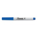 Back to School Sale | Sharpie 37003 Permanent Marker - Ultra-Fine Needle Tip/Blue (1-Dozen) image number 2