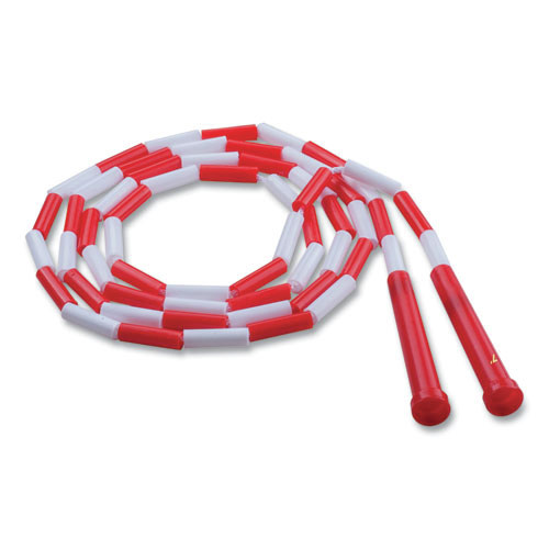 Breakroom Supplies | Champion Sports PR7 7 ft. Segmented Plastic Jump Rope - Red/White image number 0