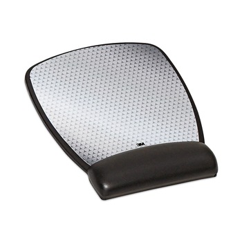 3M MW309LE 8.6 in. x 6.75 in. Antimicrobial Gel Compact Mouse Pad with Wrist Rest - Black