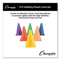 Floor Signs & Safety Signs | Champion Sports TC9SET 5 in. x 5 in. Base 9 in. Tall  High-Visibility Plastic Cones - Assorted Colors (6/Set) image number 2