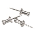 Push Pins | GEM CPAL4 0.5 in. Aluminum Head Push Pins - Silver (100/Box) image number 1