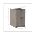 Office Filing Cabinets & Shelves | Alera ALEVA542822GY 15.63 in. x 20.5 in. x 28.5 in. Valencia Series Full Pedestal File Left or Right 2 Legal/Letter-Size File Drawers - Gray image number 5