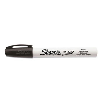 Sharpie 2107615 Medium Bullet Tip Permanent Paint Marker - Black (1 Dozen)