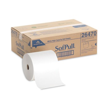 Georgia Pacific Professional 26470 7.87 in. x 1000 ft. 1-Ply Hardwound Nonperforated Paper Towel Roll - White (6 Rolls/Carton)