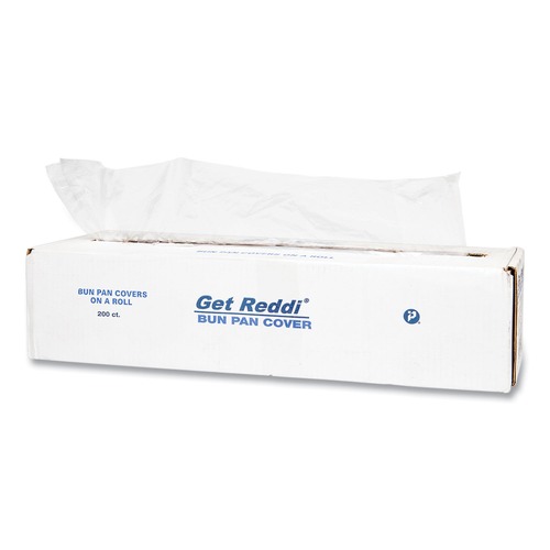 | Inteplast Group BP21635 21 in. x 35 in. 19 Micron Poly Plastic Bun Pan Cover Lid - Clear (200/Carton) image number 0
