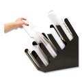 Breakroom Supplies | Mind Reader 4ACUPHOLD-BLK 4 in. x 18 in. x 16 in. Foundation Collection 4-Compartment Graduated Countertop Coffee Cup Dispenser - Black image number 6