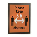 Office Presentation Supplies | Durable 476801 8.5 in. x 11 in. DURAFRAME Sign Holder - Black Frame (2/Pack) image number 3