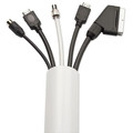Office Electronics & Batteries | D-Line US/5FT5025W 60 in. x 2 in. x 1 in. Decorative Desk Cord Cover - White image number 1