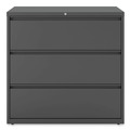 Office Filing Cabinets & Shelves | Alera 25507 42 in. x 18.63 in. x 40.25 in. 3 Legal/Letter/A4/A5 Size Lateral File Drawers - Charcoal image number 1