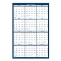Bulletin Boards | House of Doolittle 3990 12-Month (Jan to Dec): 2026 24 in. x 37 in. Non-Laminated Recycled Yearly Reversible Wall Calendar - White/Blue Sheets image number 1