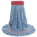  | Boardwalk BWK503BLCT 5 in. Super Loop Cotton/Synthetic Fiber Wet Mop Head - Large, Blue (12/Carton) image number 1