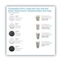 Cups and Lids | Dixie D9542 10 oz. - 20 oz. Hot Cups Drink-Thru Dome Lids - White (100/Pack) image number 3