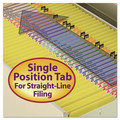 File Folders | Smead 12910 Straight Tabs Letter Size 0.75 in. Expansion Reinforced Top Tab Colored File Folders - Yellow (100/Box) image number 7