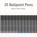 Back to School Sale | TOPS PEN12126 Fine 0.7 mm PENTONIC Stick Ballpoint Pen - Assorted Ink Colors/Black Barrel (25/Pack) image number 2