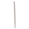 Cutlery | Boardwalk BWKGSTW775RW 7.75 in. Wrapped Giant Polypropylene Straws - Red/White Striped (7200/Carton) image number 4