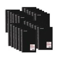 Notebooks & Pads | Universal UNV66410 9.5 in. x 6 in. 3-Subject Medium/College Rule Wirebound Notebook - Black Cover image number 0