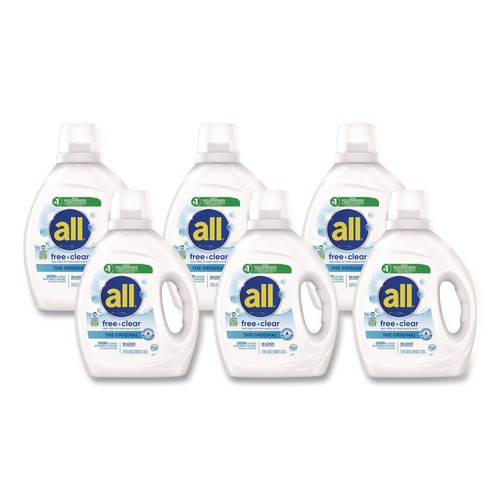 Cleaners & Chemicals | Dial 72613 47415 73 oz. Bottle 58 Loads Free Clear HE Laundry Detergent - Unscented (6/Carton) image number 0