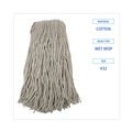 Labor Day Sale | Boardwalk BWK2032CEA No. 32 Cotton Cut-End Wet Mop Head - White image number 2