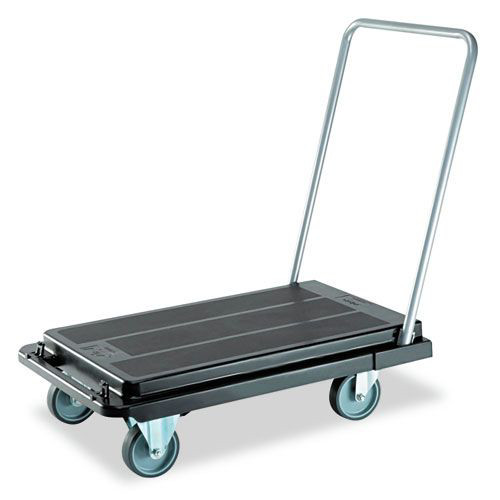 Cleaning Carts | Deflecto CRT5500-04 300 lb Capacity 21 x 32.5 x 37.5 Heavy-Duty Platform Cart - Black image number 0