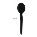 Cutlery | Boardwalk BWKSSHWPSBIW Heavyweight Wrapped Polystyrene Soup Spoons - Black (1000/Carton) image number 5