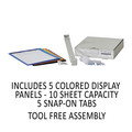 Desktop Organizers | Durable 555200 5 Panels VARIO Letter Wall Reference System - Assorted Borders and Panels image number 1
