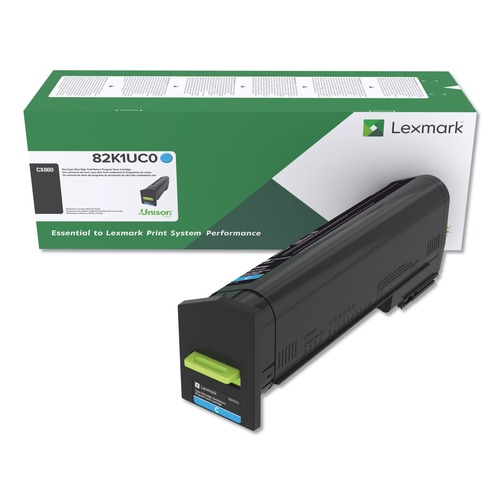 Back to School Sale | Lexmark 82K1UC0 55000 Page-Yield Return Program Ultra High-Yield Toner - Cyan image number 0