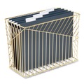 Desktop Organizers | U Brands 3231U02-06 Vena 6.85 in. Long Hanging File Basket - Gold/Letter Size image number 5