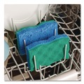 Sponges & Scrubbers | O-Cedar 169431PK 2.63 in. x 4.25 in. x 1 in. Scrunge Non-Scratch Scrub Sponge - Green/Blue (2/Pack) image number 1