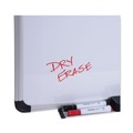 White Boards | Universal UNV43735 72 in. x 48 in. Lacquered Steel Magnetic Dry Erase Marker Board - White Surface, Aluminum/Plastic Frame image number 1