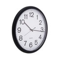 Back to School Sale | Universal UNV11641 13.5 in. Round Wall Clock - Black Case image number 1