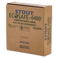 Trash Bags | Stout by Envision E2430E85 13 Gallon 0.85 mil 24 in. x 30 in. EcoSafe-6400 Bags - Green (45/Box) image number 4