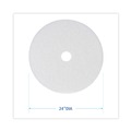Cleaning & Janitorial Accessories | Boardwalk BWK4024WHI 24 in. Diameter Polishing Floor Pads - White (5/Carton) image number 2