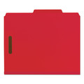 File Folders | Smead 14061 2 in. Expansion Recycled Pressboard 6-Fastener Classification Folders - Letter Size/Bright Red (10/Box) image number 1