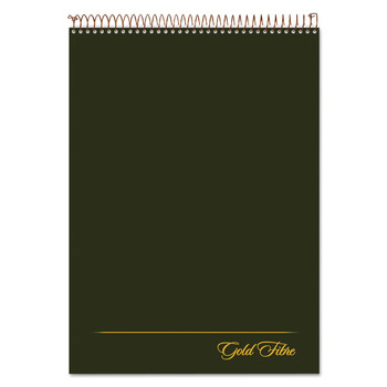 Ampad 20-811 (70) White 8.5 in. x 11.75 in. Sheets Project-Management Format Gold Fibre Wirebound Project Notes Pad - Green Cover