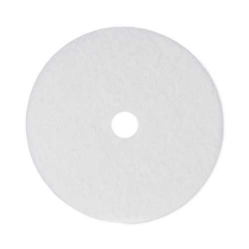 Just Launched | Boardwalk BWK4021WHI 21 in. Diameter Buffing Floor Pads - White (5/Carton) image number 0