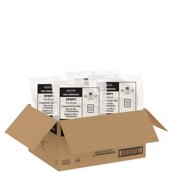 Dart 10FBRP3 10.2 in. Diameter 3-Compartment ProPlanet Seal Compostable Fiber Dinnerware Plate - Natural (500/Carton)